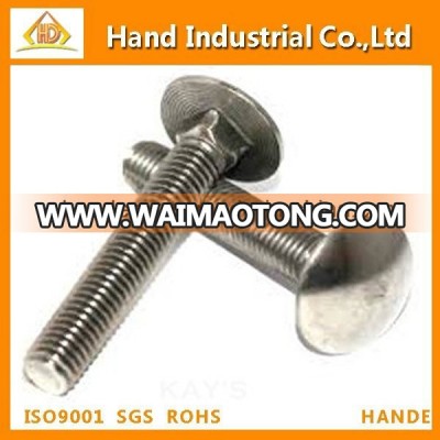 Ss304 316 410 Screw Mushroom Head Square Neck Bolt